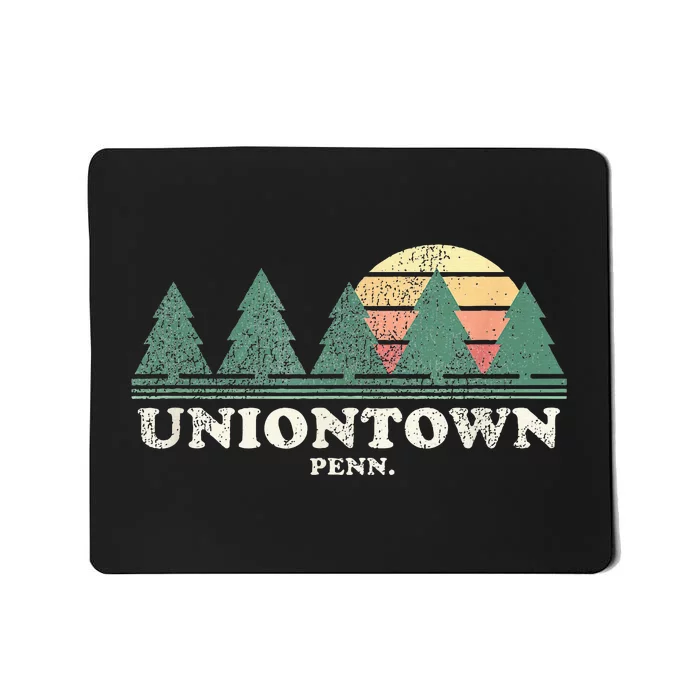 Uniontown Pa Vintage Throwback Retro 70s Design Mousepad