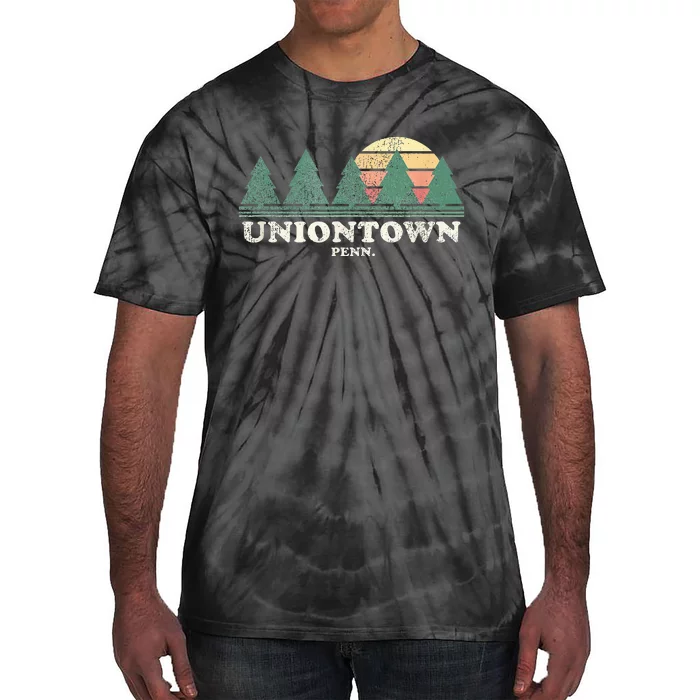 Uniontown Pa Vintage Throwback Retro 70s Design Tie-Dye T-Shirt