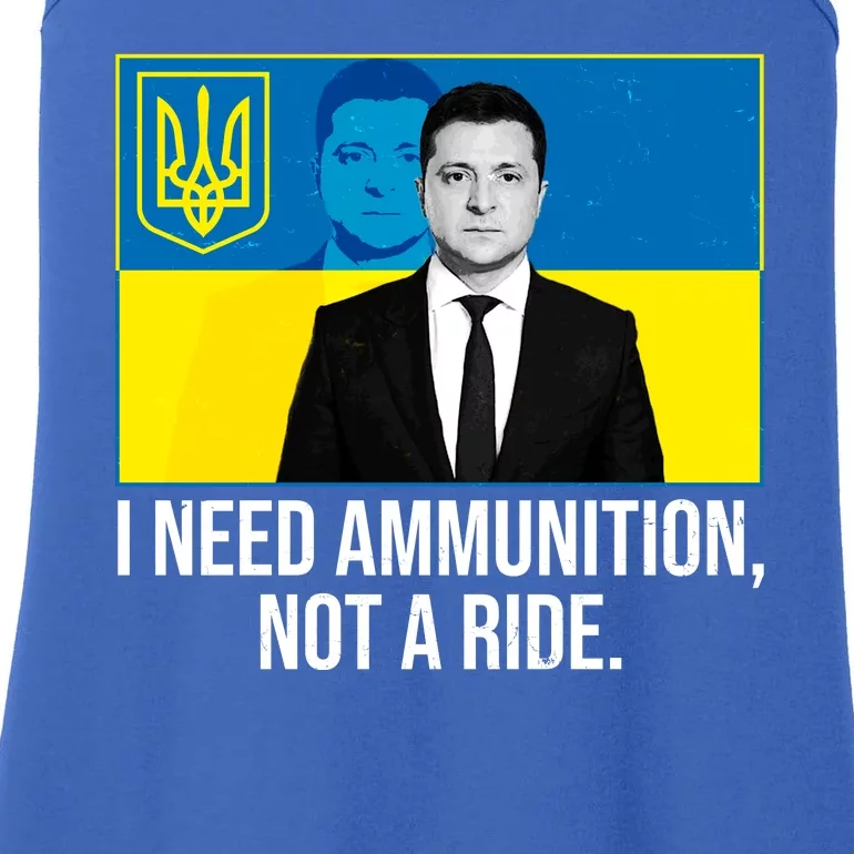 Ukraine President Volodymyr Zelensky I Need Ammunition Not A Ride Ladies Essential Tank