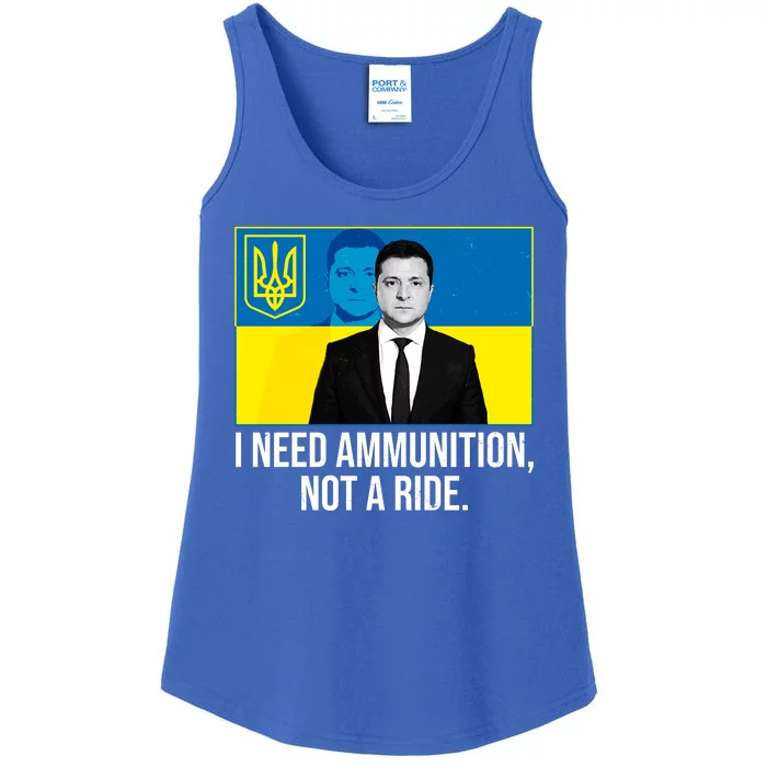 Ukraine President Volodymyr Zelensky I Need Ammunition Not A Ride Ladies Essential Tank