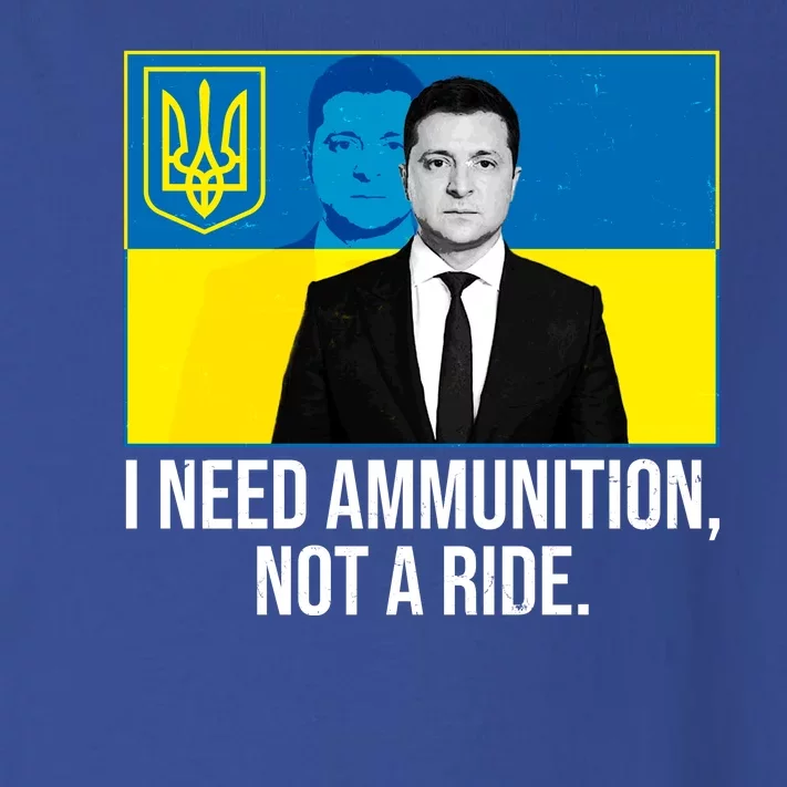 Ukraine President Volodymyr Zelensky I Need Ammunition Not A Ride Toddler Long Sleeve Shirt