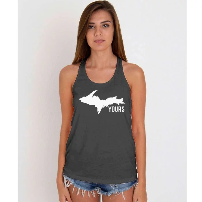 U P Yours Upper Peninsula Women's Knotted Racerback Tank