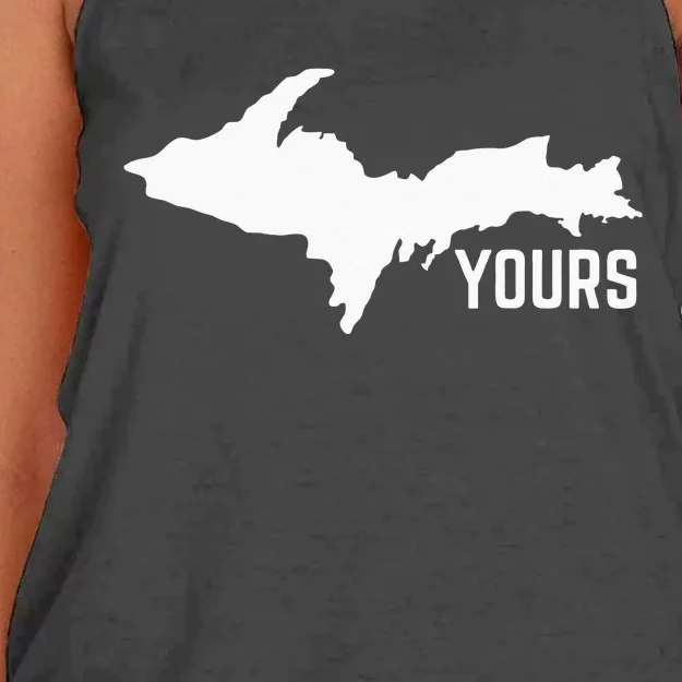 U P Yours Upper Peninsula Women's Knotted Racerback Tank