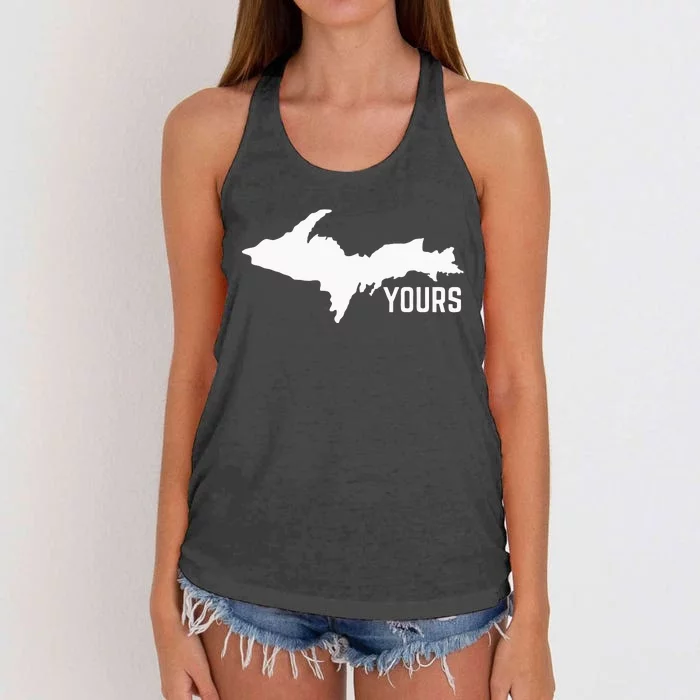 U P Yours Upper Peninsula Women's Knotted Racerback Tank