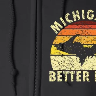 Upper Peninsula Yooper Upper Michigan Full Zip Hoodie