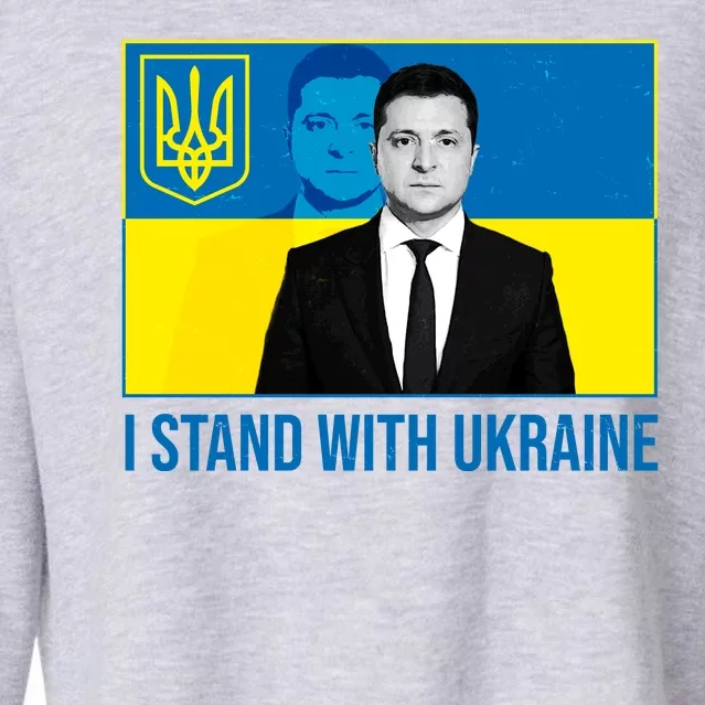 Ukrainian President Zelensky I Stand With Ukraine Cropped Pullover Crew