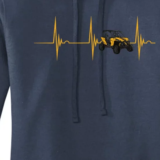 Utv Quad Bike 4x4 Offroad Vehicle Heartbeat Ekg Pulse Sxs Gift Women's Pullover Hoodie