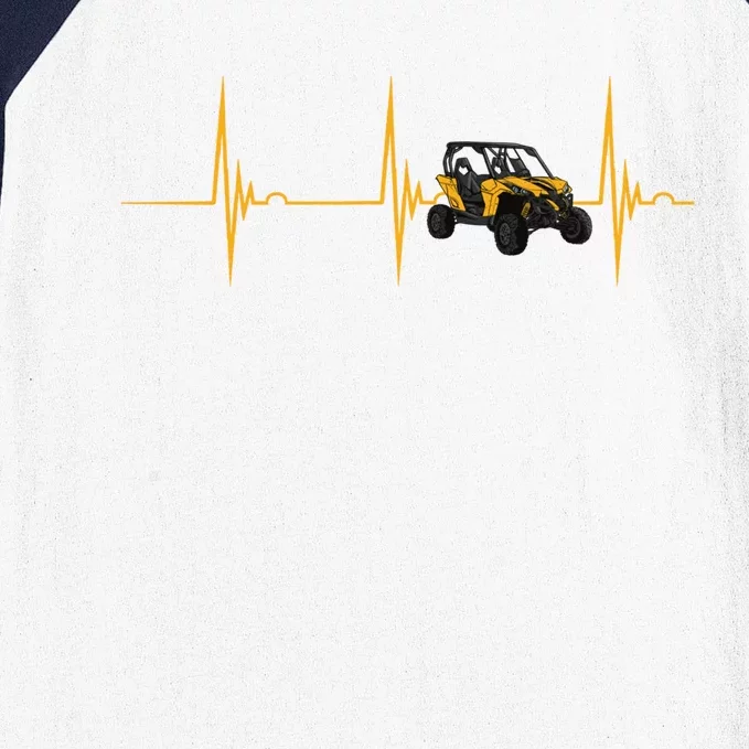 Utv Quad Bike 4x4 Offroad Vehicle Heartbeat Ekg Pulse Sxs Gift Baseball Sleeve Shirt