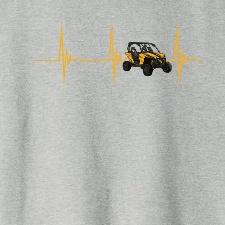 Utv Quad Bike 4x4 Offroad Vehicle Heartbeat Ekg Pulse Sxs Gift Women's Crop Top Tee