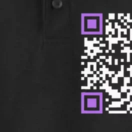 Unique Qrcode With Humorous Hidden Message Dry Zone Grid Performance Polo