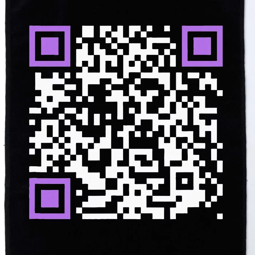 Unique Qrcode With Humorous Hidden Message Platinum Collection Golf Towel