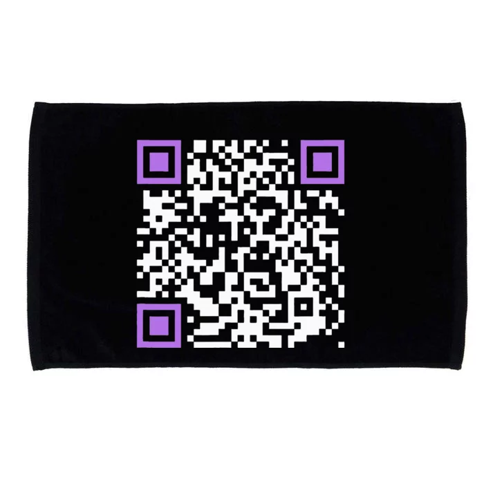 Unique Qrcode With Humorous Hidden Message Microfiber Hand Towel