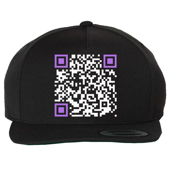 Unique Qrcode With Humorous Hidden Message Wool Snapback Cap