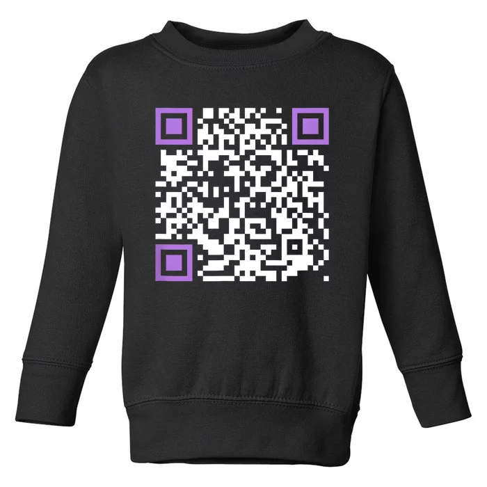 Unique Qrcode With Humorous Hidden Message Toddler Sweatshirt