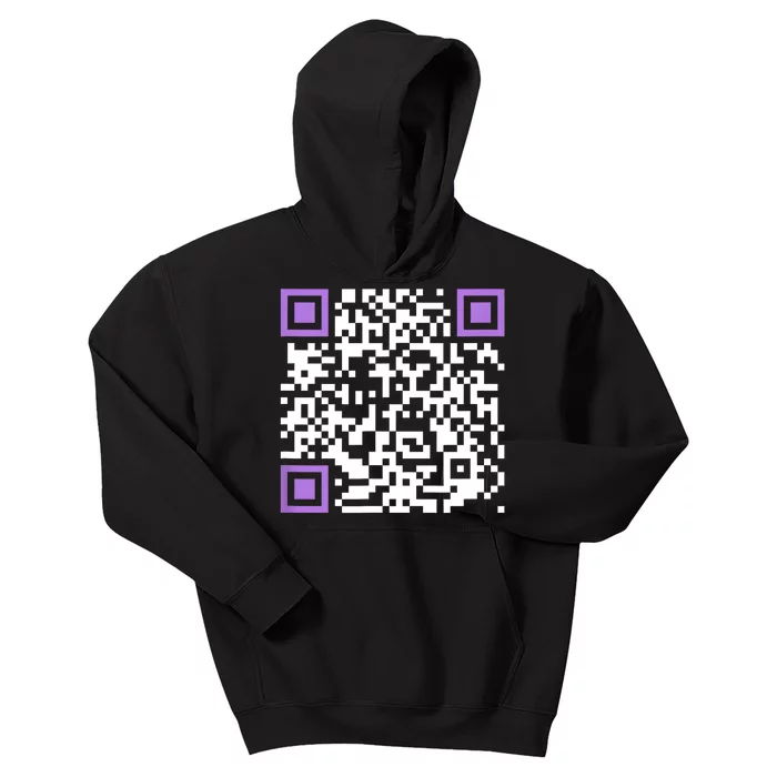 Unique Qrcode With Humorous Hidden Message Kids Hoodie