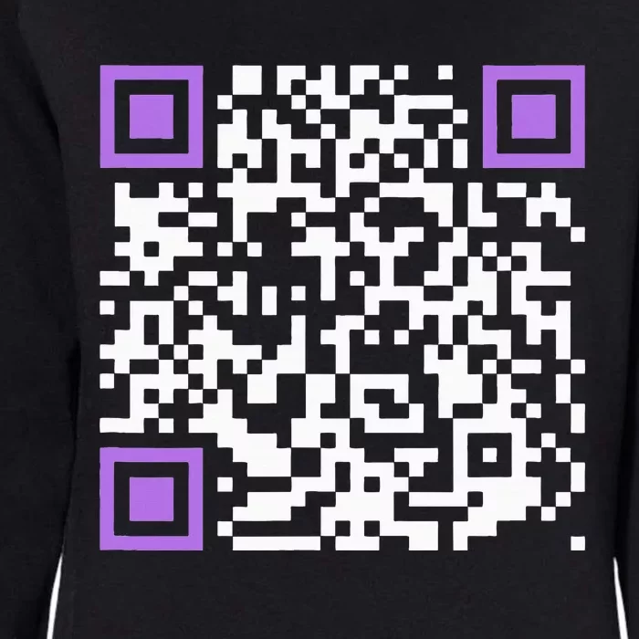 Unique Qrcode With Humorous Hidden Message Womens California Wash Sweatshirt