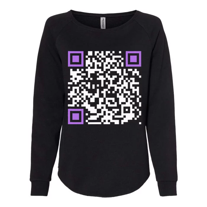 Unique Qrcode With Humorous Hidden Message Womens California Wash Sweatshirt