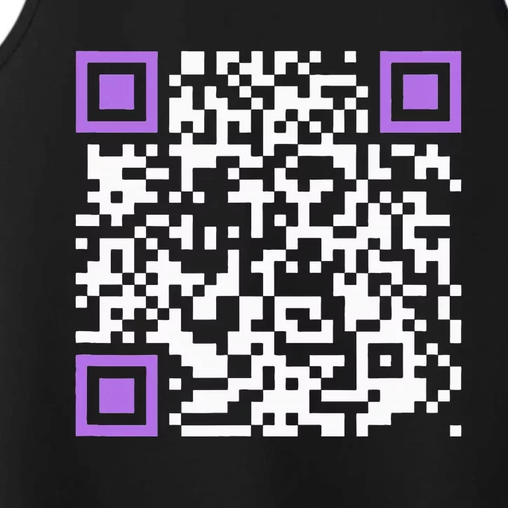 Unique Qrcode With Humorous Hidden Message Performance Tank