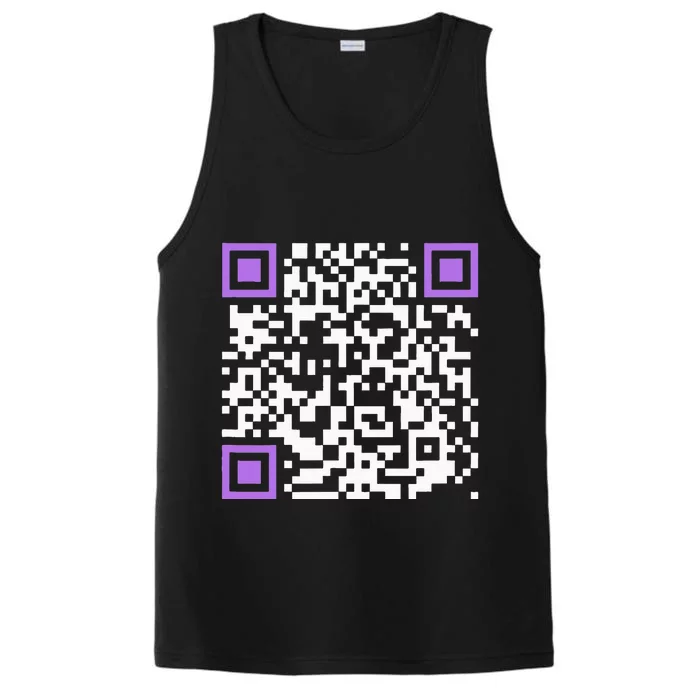 Unique Qrcode With Humorous Hidden Message Performance Tank