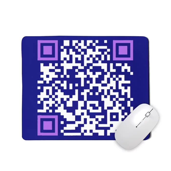 Unique Qrcode With Humorous Hidden Message Mousepad