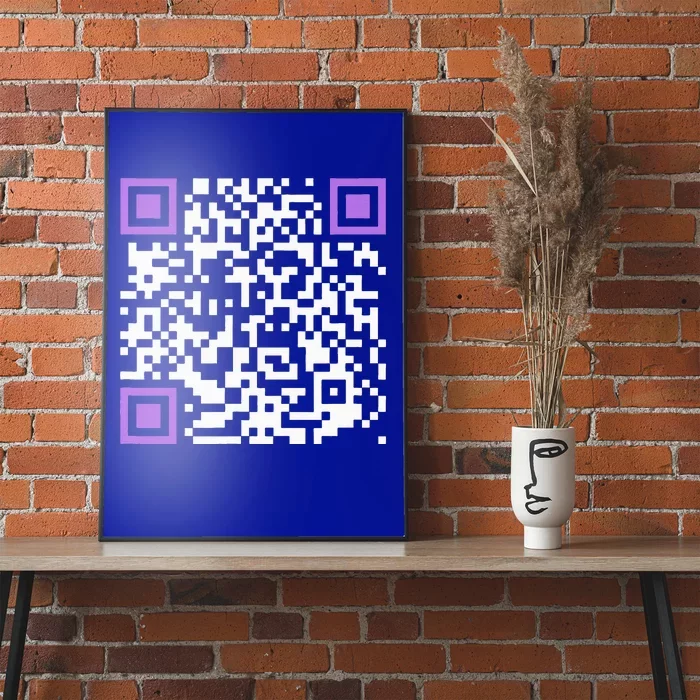 Unique Qrcode With Humorous Hidden Message Poster