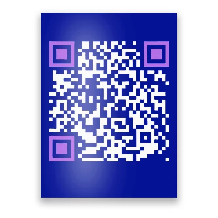 Unique Qrcode With Humorous Hidden Message Poster