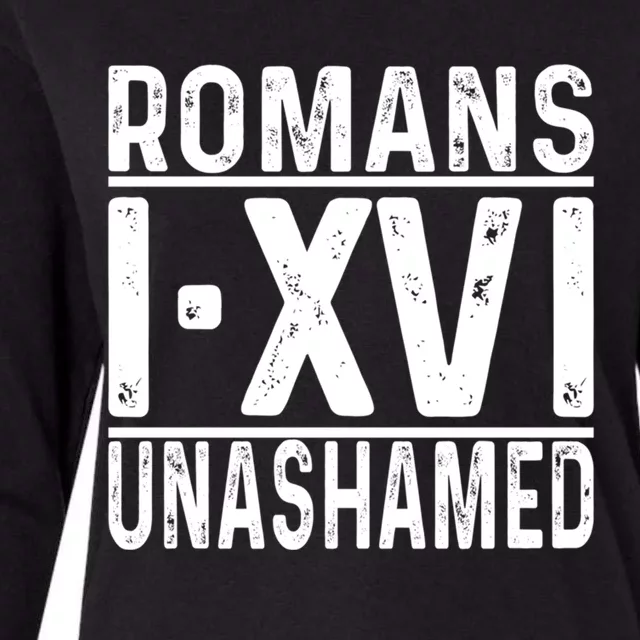 Unashamed Ro 1:16 Love Jesus Christian Christmas Cute Gift Womens Cotton Relaxed Long Sleeve T-Shirt