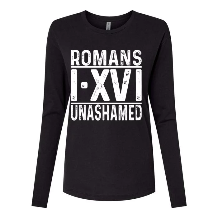 Unashamed Ro 1:16 Love Jesus Christian Christmas Cute Gift Womens Cotton Relaxed Long Sleeve T-Shirt