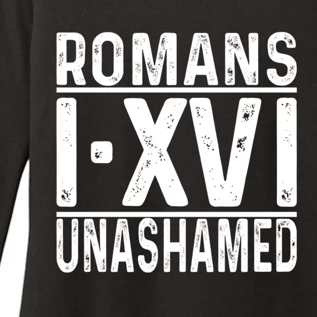 Unashamed Ro 1:16 Love Jesus Christian Christmas Cute Gift Womens CVC Long Sleeve Shirt