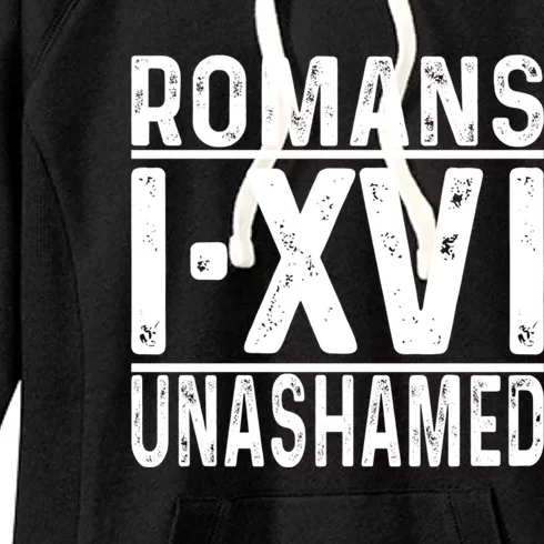 Unashamed Ro 1:16 Love Jesus Christian Christmas Cute Gift Women's Fleece Hoodie