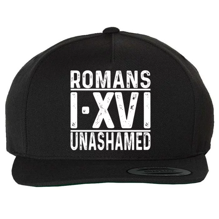 Unashamed Ro 1:16 Love Jesus Christian Christmas Cute Gift Wool Snapback Cap