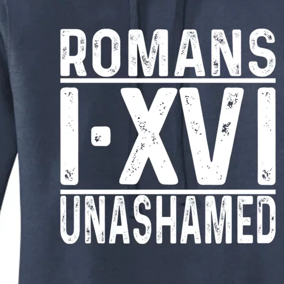 Unashamed Ro 1:16 Love Jesus Christian Christmas Cute Gift Women's Pullover Hoodie