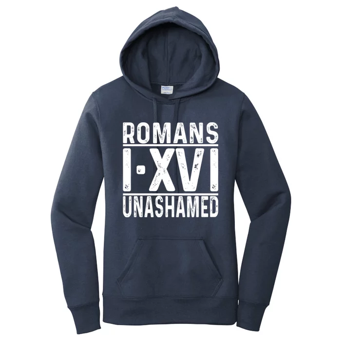 Unashamed Ro 1:16 Love Jesus Christian Christmas Cute Gift Women's Pullover Hoodie