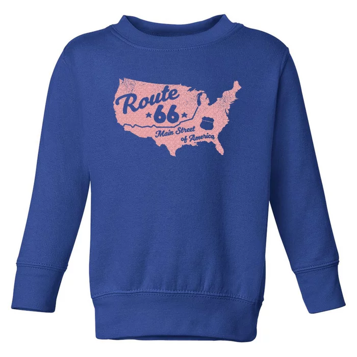 USA Route 66 Main Street Of America Toddler Sweatshirt