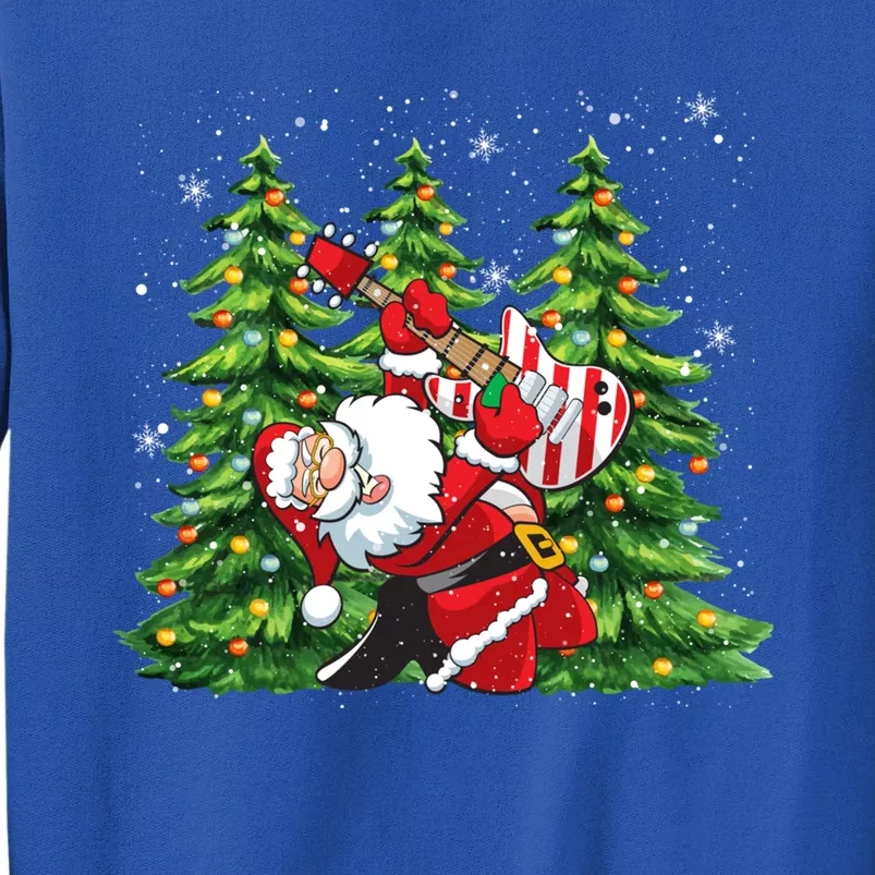 Unique Rock And Roll Santa Claus Guitar Player Christmas Gift Sweatshirt