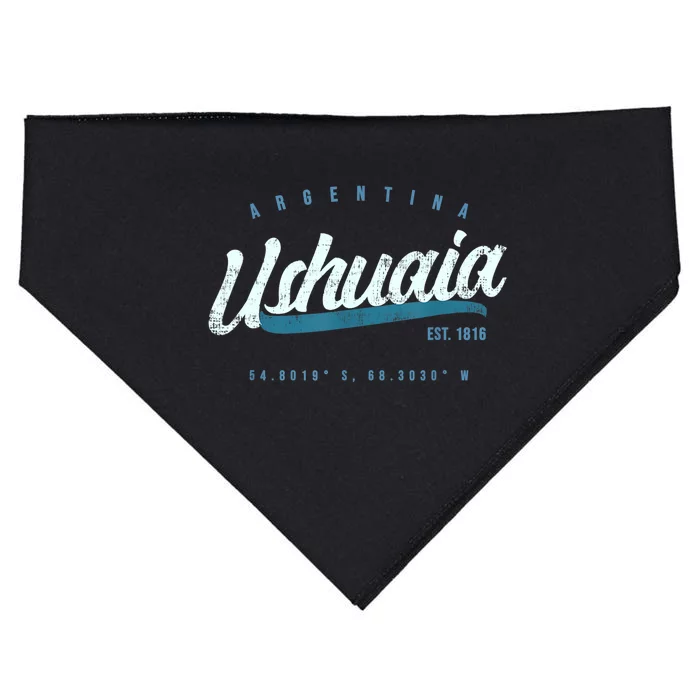 Ushuaia Retro Argentina Meaningful Gift USA-Made Doggie Bandana