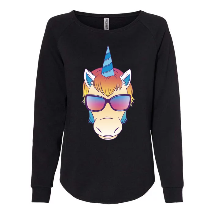 Unicorn Rainbow Cartoon Womens California Wash Sweatshirt