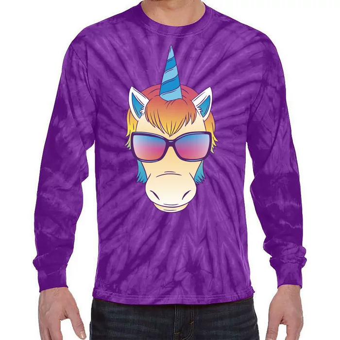 Unicorn Rainbow Cartoon Tie-Dye Long Sleeve Shirt