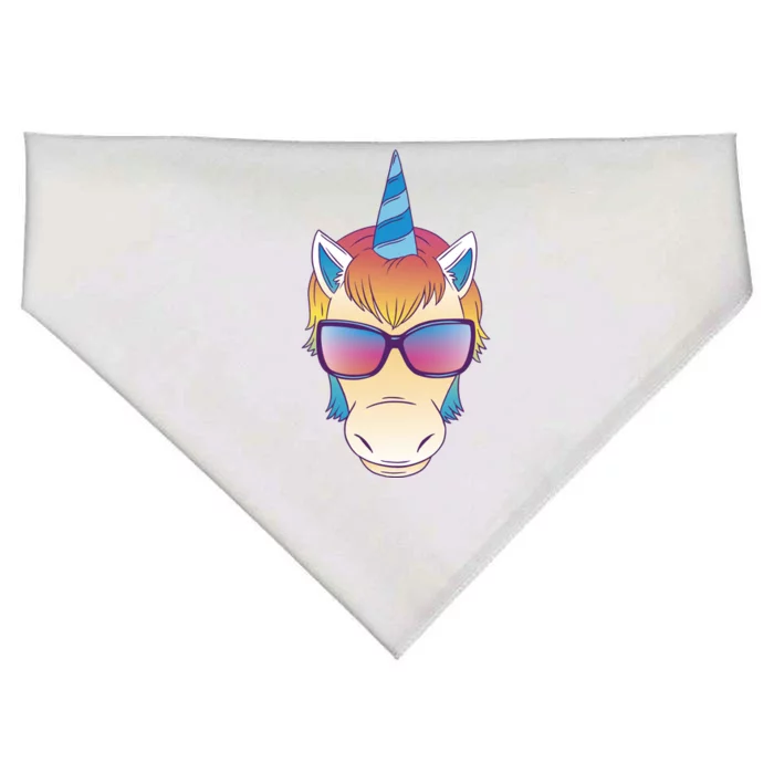 Unicorn Rainbow Cartoon USA-Made Doggie Bandana