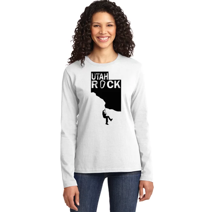 Utah Rock Climbing Ladies Long Sleeve Shirt