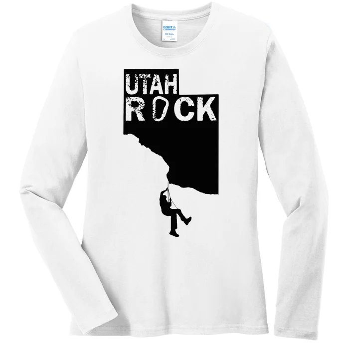 Utah Rock Climbing Ladies Long Sleeve Shirt