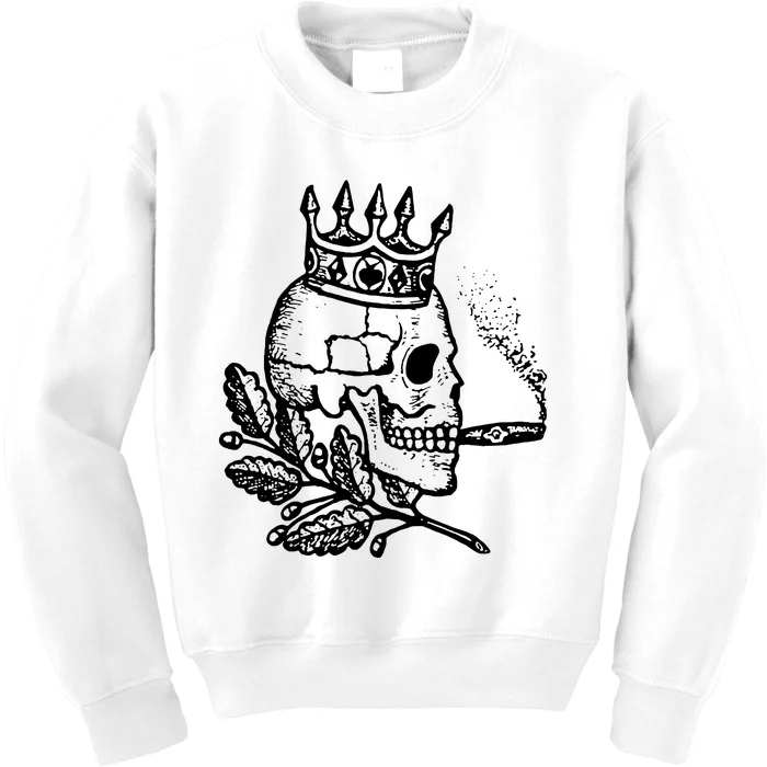 Unusual Rockabilly Crown Cigar Kids Sweatshirt