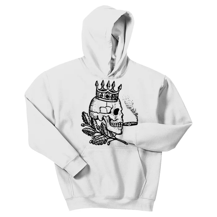 Unusual Rockabilly Crown Cigar Kids Hoodie