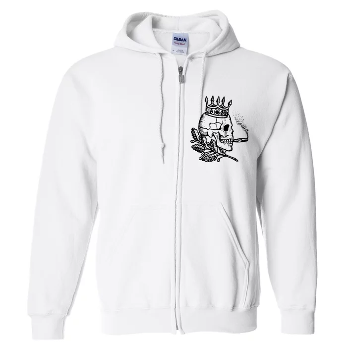 Unusual Rockabilly Crown Cigar Full Zip Hoodie