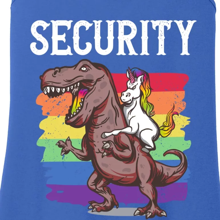 Unicorn Riding Dinosaur Security Great Gift Ladies Essential Tank