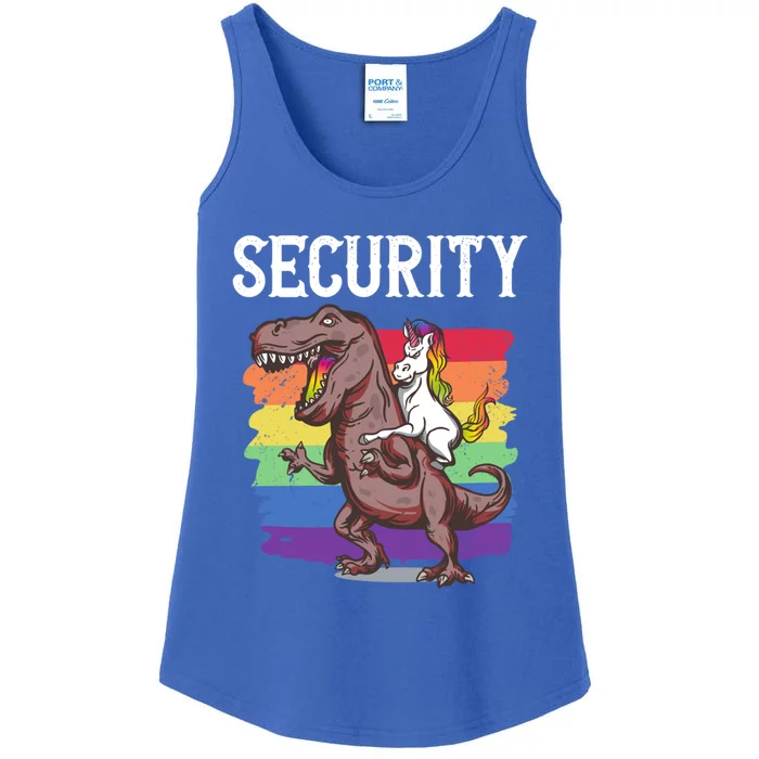 Unicorn Riding Dinosaur Security Great Gift Ladies Essential Tank