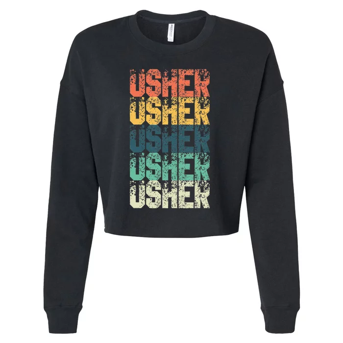 Usher Retro For Ushers Cropped Pullover Crew