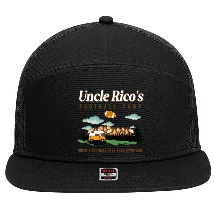 Uncle Rico's Football Camp Throw A Football Over Them 7 Panel Mesh Trucker Snapback Hat