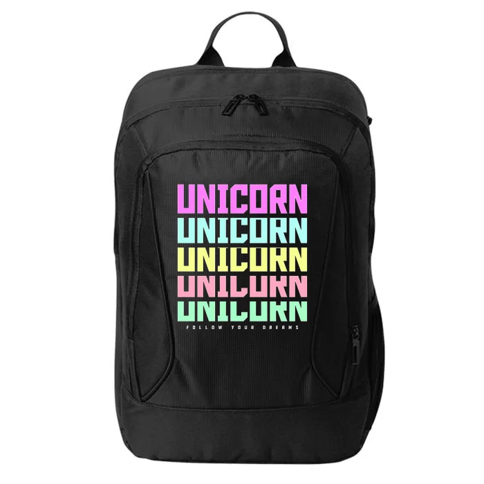 Unicorn Repeat Follow Your Dream City Backpack