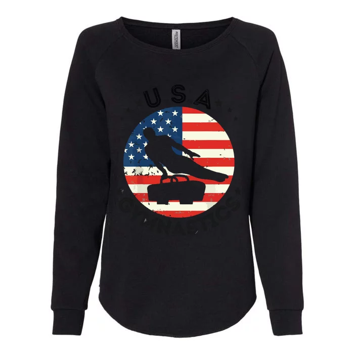 USA Retro Gymnastics Team Vintage Support USA Men Gymnastics Womens California Wash Sweatshirt